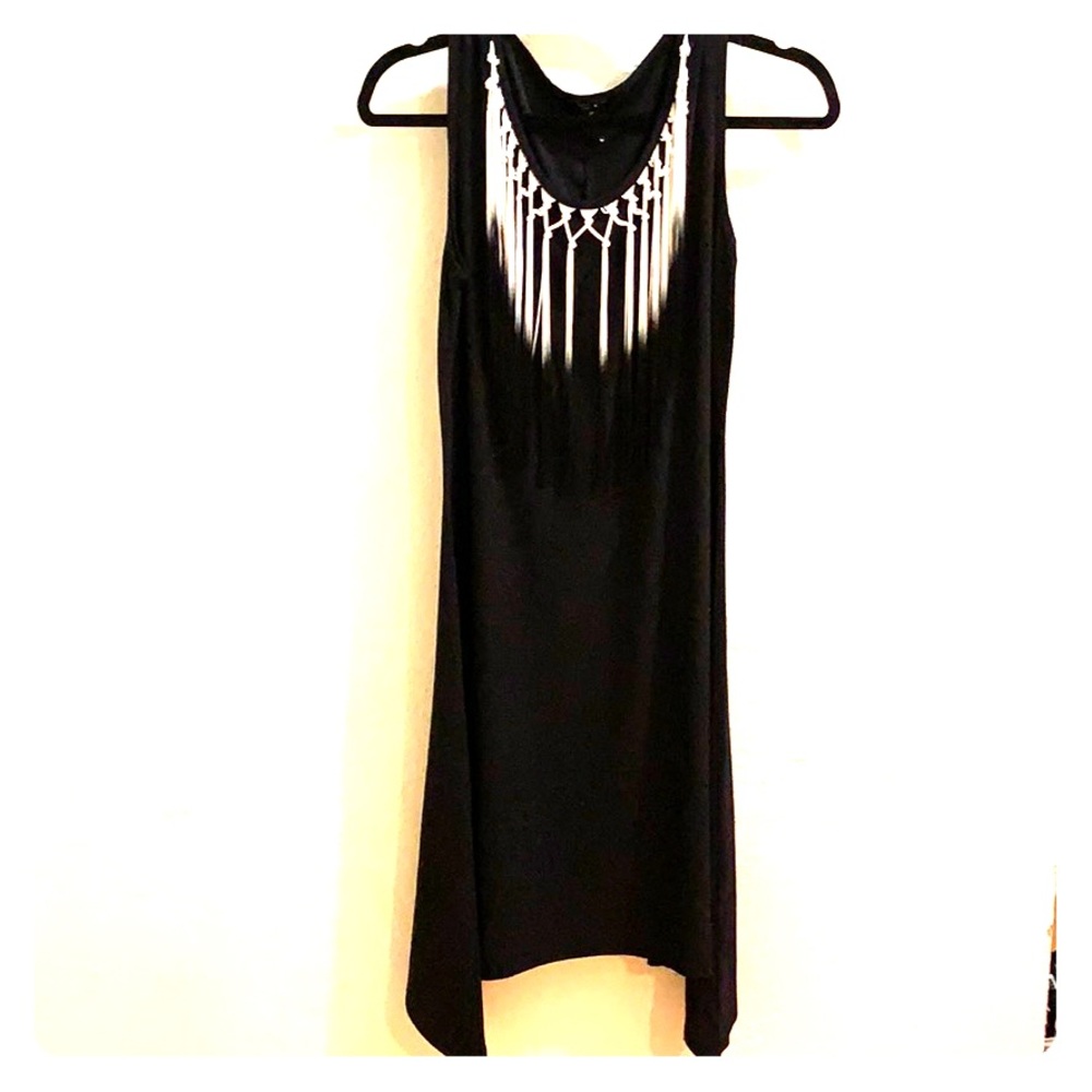 Midi dress with tassels